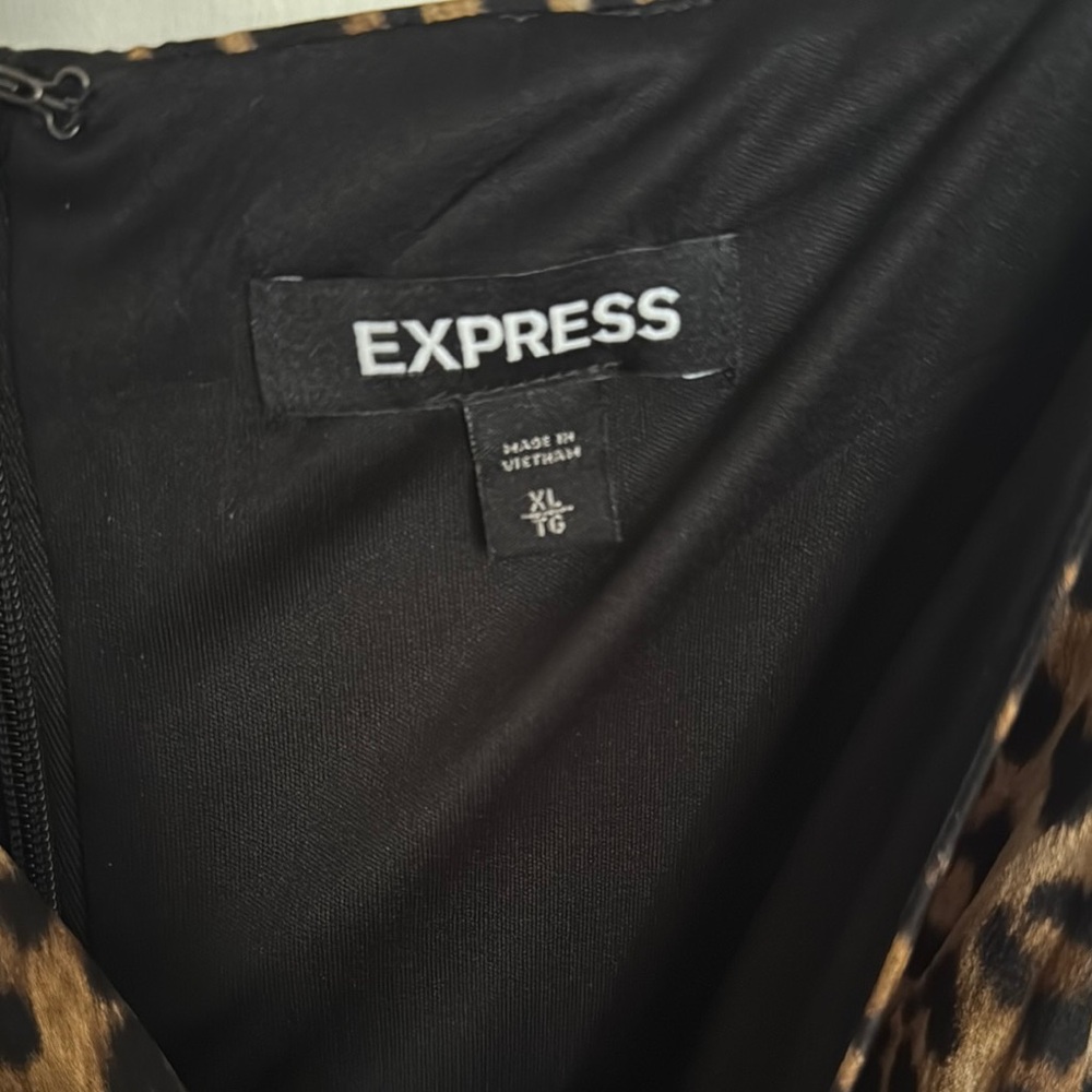 Express Leopard Print Dress - Picture 2 of 5
